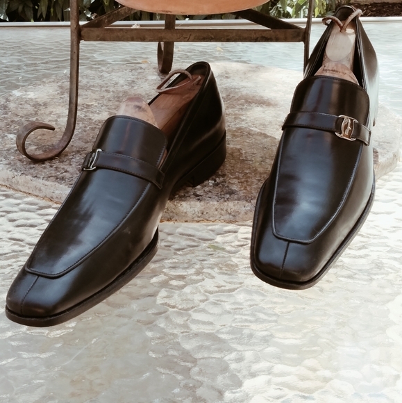 🆕 $SOLD$ Salvatore Ferragamo Black Split Toe Slip On Loafers - Picture 15 of 16